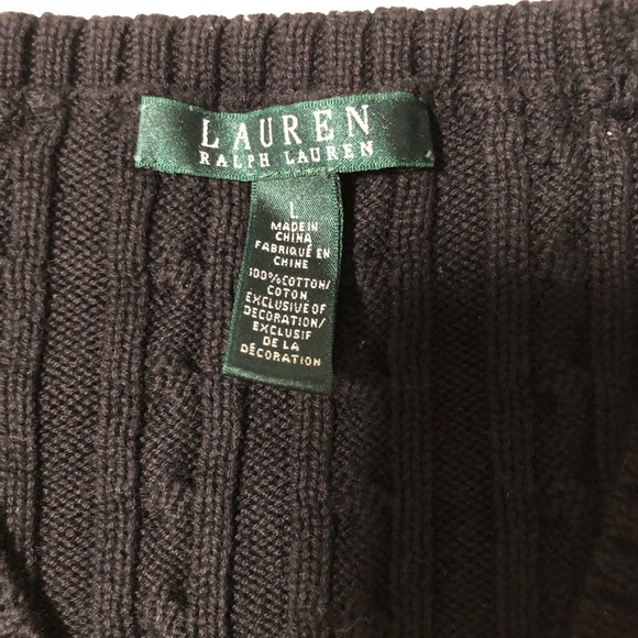 Ralph Lauren Fitted Cable Knit Sweater black gold - Picture 4 of 5